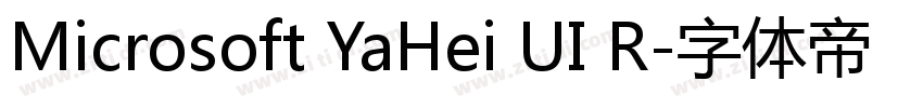 Microsoft YaHei UI R字体转换